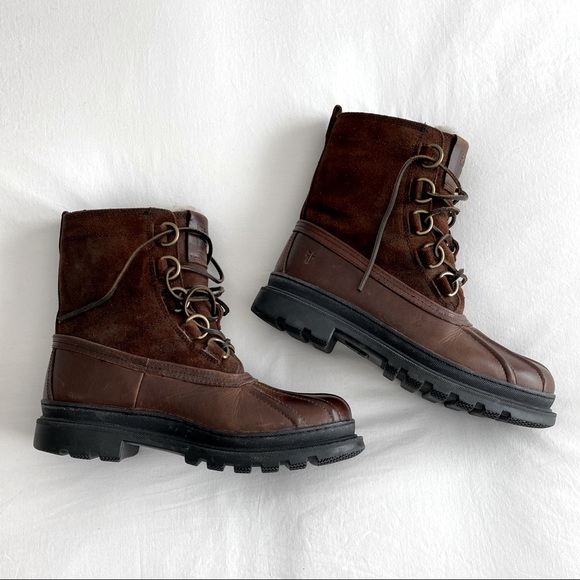 Frye Other - Frye Boots Riley D Ring Lace Shearling